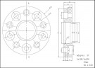2 stk spacer, 5x108 / 5x108, 25mm MED STYRING - SORT thumbnail