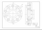 2 stk spacer, 5x120 / 5x120, 25mm MED STYRING - SORT  thumbnail